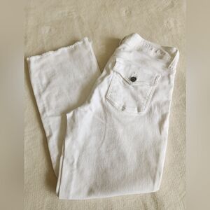 Kut from the Kloth White Wide Leg Cropped Jeans- 10